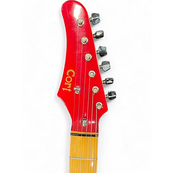Used Cort 1980's Double Cut Red Electric Guitar