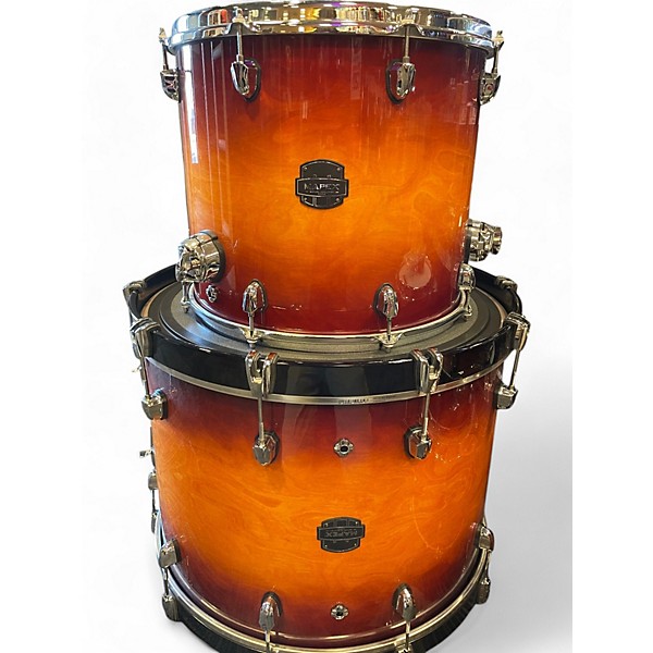 Used Mapex 4 Piece SATURN EVOLUTION FUSION 2 Tone Sunburst Drum Kit