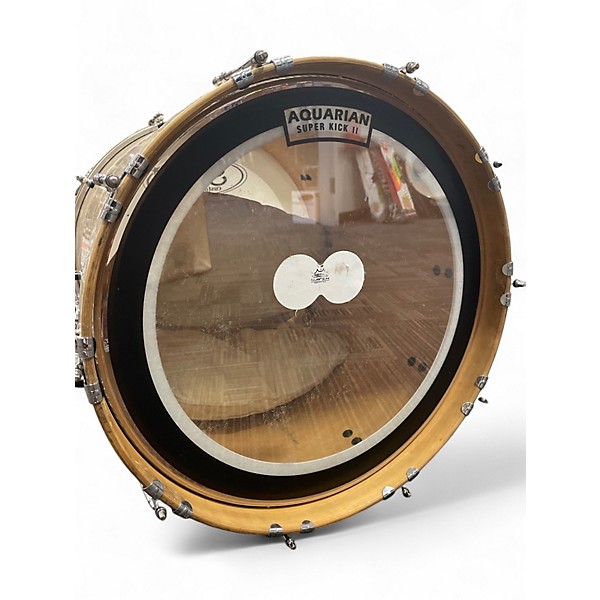Used SJC Drums 4 Piece Custom White Marine Pearl Drum Kit
