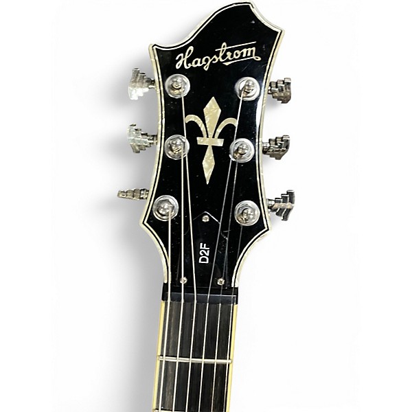 Used Hagstrom D2F BLACK SPARKLE Hollow Body Electric Guitar
