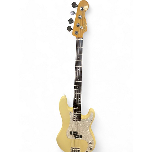 Used 2021 Fender American Professional II Precision Bass Vintage White Electric Bass Guitar