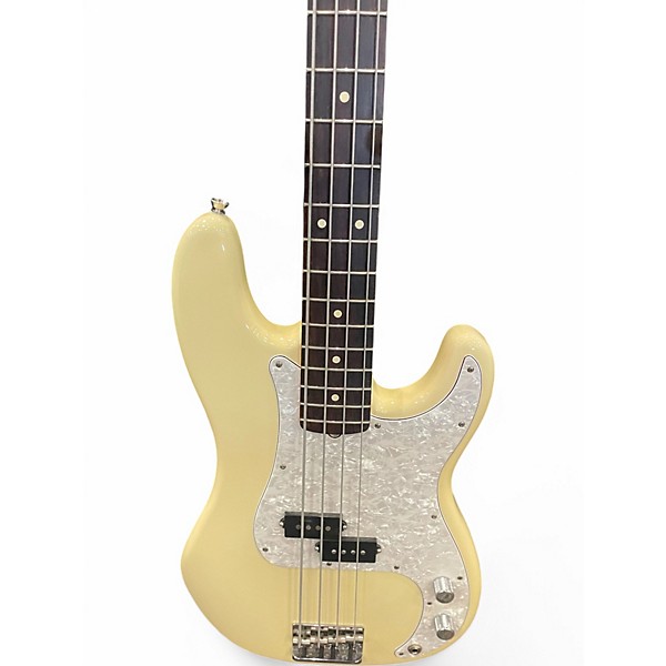 Used 2021 Fender American Professional II Precision Bass Vintage White Electric Bass Guitar