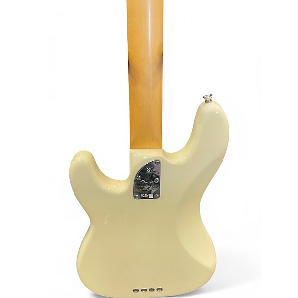 Used 2021 Fender American Professional II Precision Bass Vintage White Electric Bass Guitar