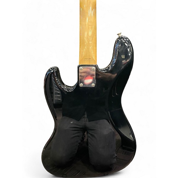 Used Fender Standard Jazz Fretless Black and White Electric Bass Guitar