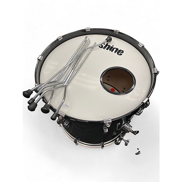 Used Shine Custom Drums & Percussion 5 Piece Definition Series Black Drum Kit