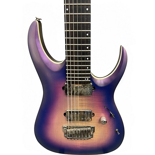Used Ibanez RGA71AL Axion Label 7 String Purple Burst Solid Body Electric Guitar