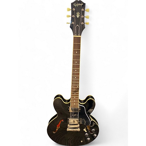 Used Epiphone ES355 Black Hollow Body Electric Guitar,Specials : American Fashion Style Bags On Sale