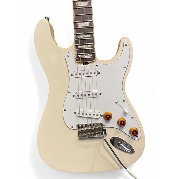 Used Hamiltone ST 2010 White Solid Body Electric Guitar