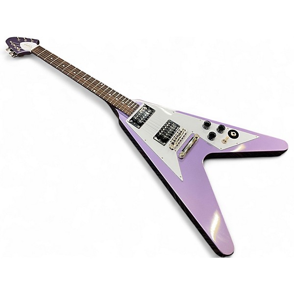 Used Epiphone KIRK HAMMETT 1979 FLYING V Purple Metallic Solid Body Electric Guitar