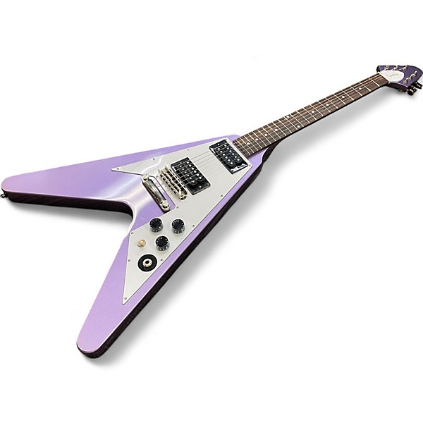Used Epiphone KIRK HAMMETT 1979 FLYING V Purple Metallic Solid Body Electric Guitar