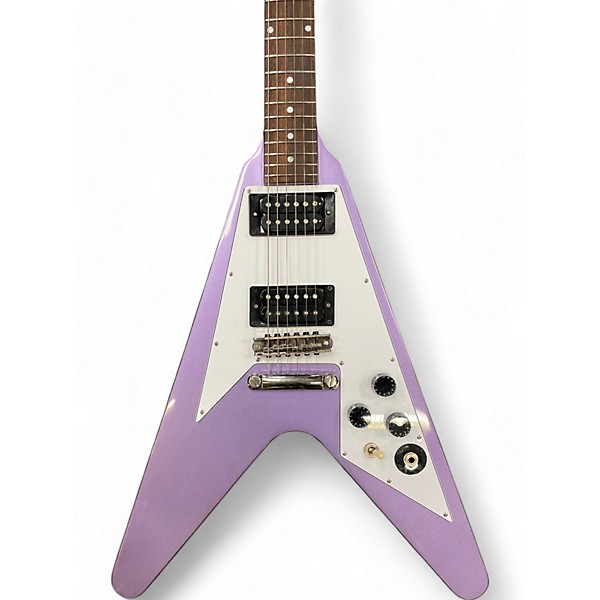 Used Epiphone KIRK HAMMETT 1979 FLYING V Purple Metallic Solid Body Electric Guitar