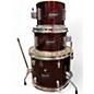 Used Ludwig 5 Piece Accent CS Combo Wine Red Drum Kit