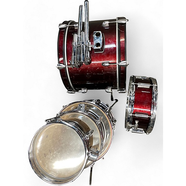 Used Ludwig 5 Piece Accent CS Combo Wine Red Drum Kit