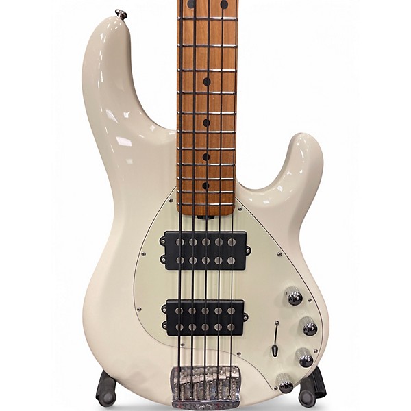 Used Ernie Ball Music Man StingRay 5 Special HH White Electric Bass Guitar