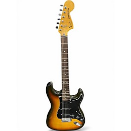Vintage 1980s Fender Stratocaster 3 Color Sunburst Solid Body Electric Guitar