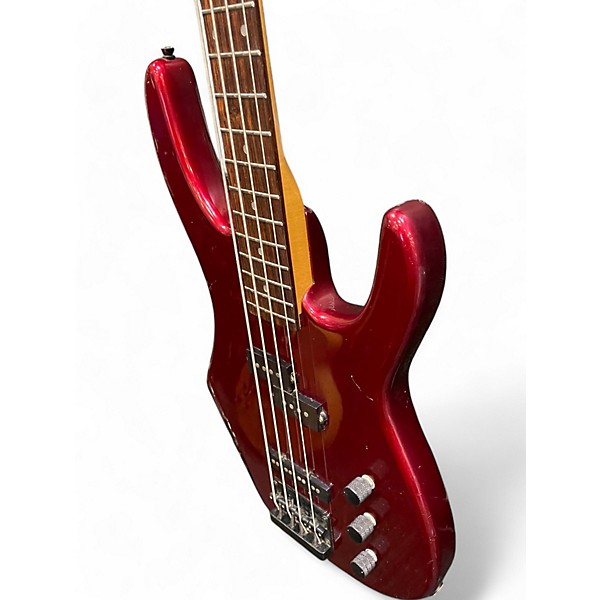 Used Squier HM BASS Candy Apple Red Electric Bass Guitar