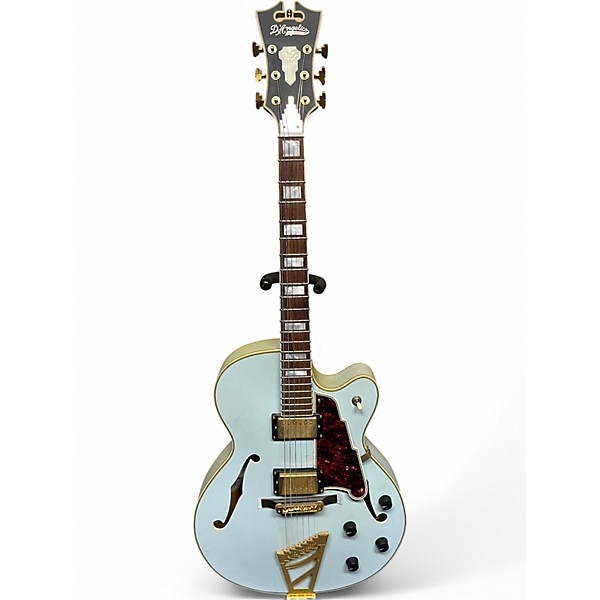 Used D'Angelico Deluxe DLX DH Blue Hollow Body Electric Guitar