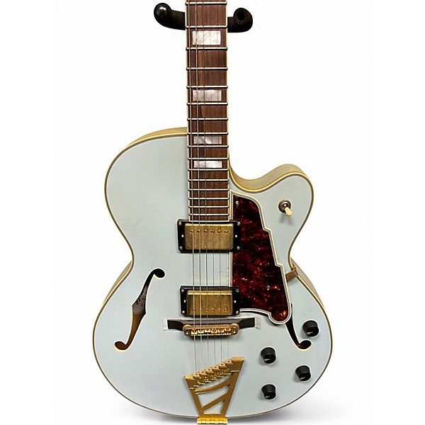 Used D'Angelico Deluxe DLX DH Blue Hollow Body Electric Guitar