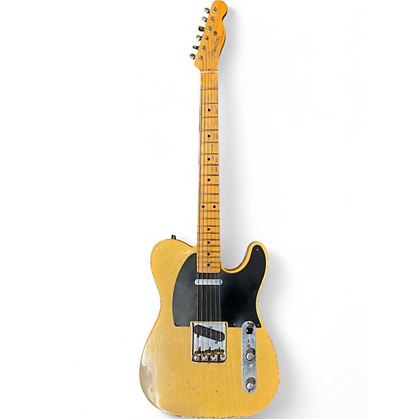 Used Fender custom shop 1952 no caster reliced Butterscotch Blonde Solid Body Electric Guitar