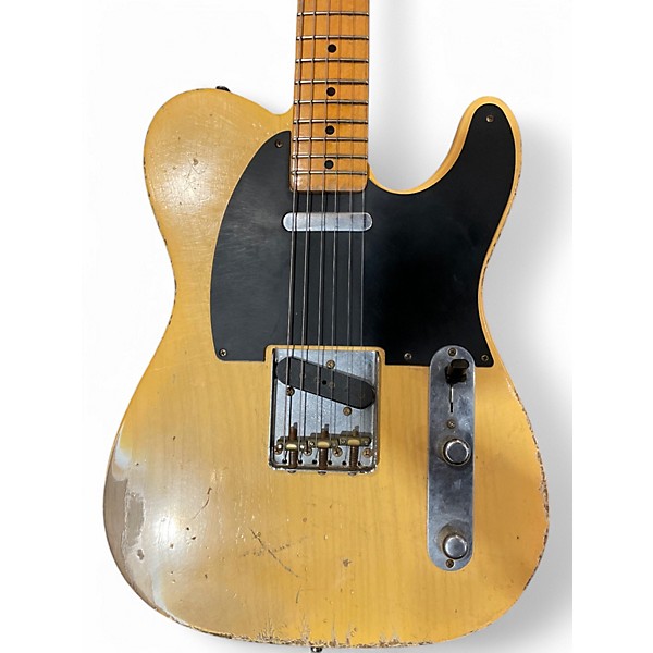 Used Fender custom shop 1952 no caster reliced Butterscotch Blonde Solid Body Electric Guitar