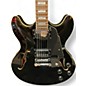 Used D'Angelico Premier Series DC Black Hollow Body Electric Guitar