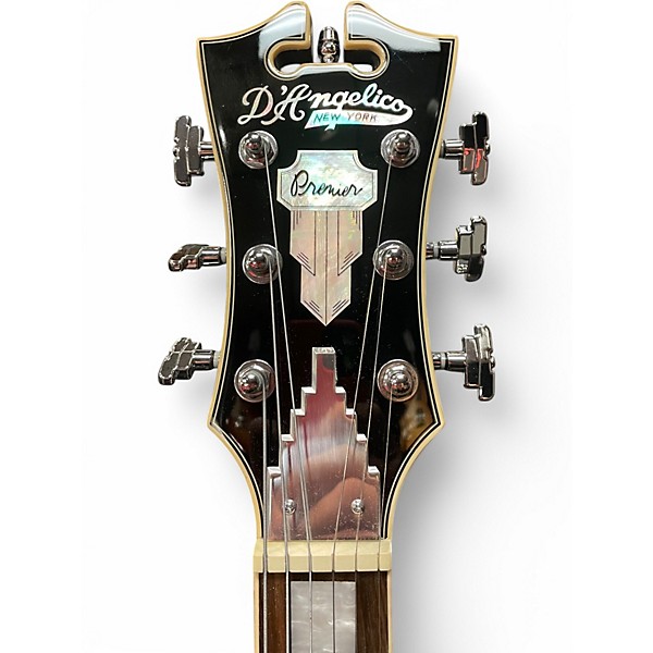 Used D'Angelico Premier Series DC Black Hollow Body Electric Guitar