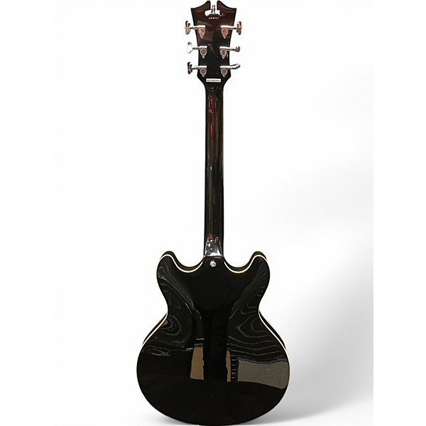 Used D'Angelico Premier Series DC Black Hollow Body Electric Guitar