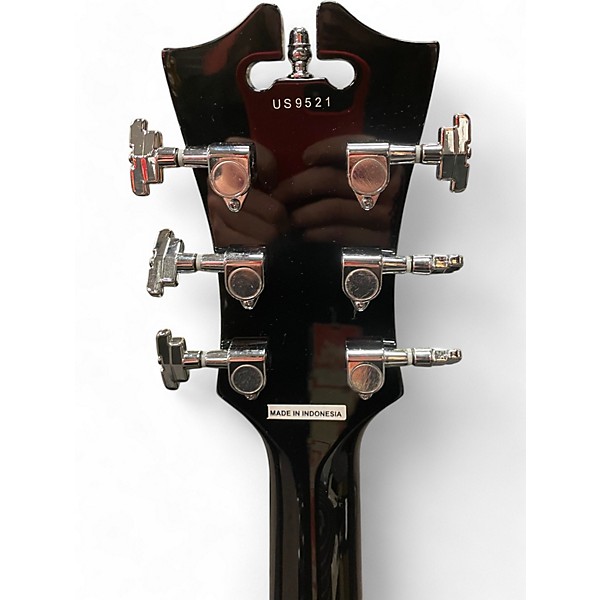 Used D'Angelico Premier Series DC Black Hollow Body Electric Guitar