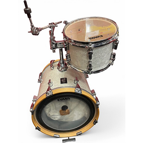 Used SONOR 4 Piece AQ2 SAFARI WHITE MARINE PEARL Drum Kit