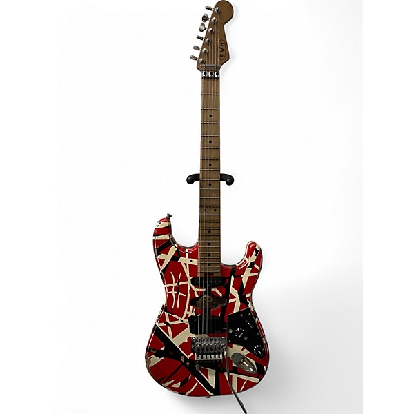 Used EVH Striped Series Frankie Custom Graphic Solid Body Electric Guitar,Specials : American Fashion Style Bags On Sale