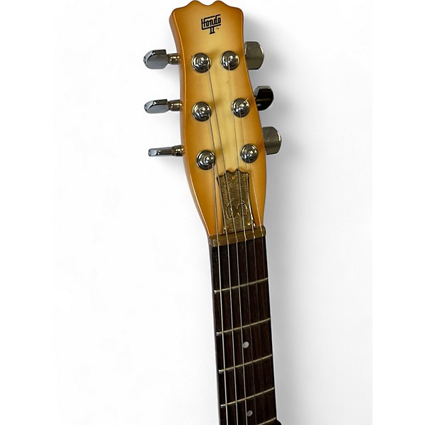 Vintage 1980s Hondo Longhorn Copper Burst Solid Body Electric Guitar