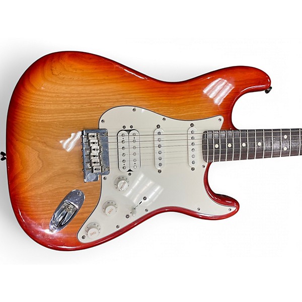 Used Fender Deluxe Stratocaster 2 Color Sunburst Solid Body Electric Guitar