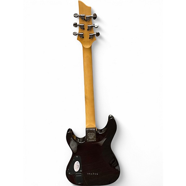 Used Schecter DEMON Crimson Red Burst Solid Body Electric Guitar