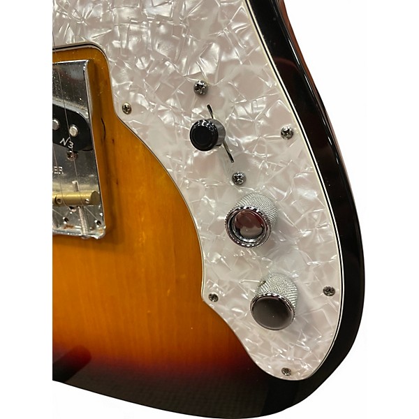 Used Fender 1969 Reissue Telecaster Thinline 3 Tone Sunburst Hollow Body Electric Guitar