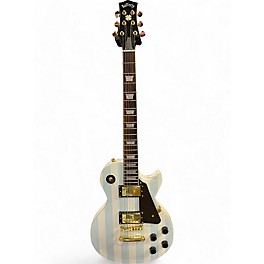 Used Rafferty LP COPY BLUE WHITE STRIPES Solid Body Electric Guitar