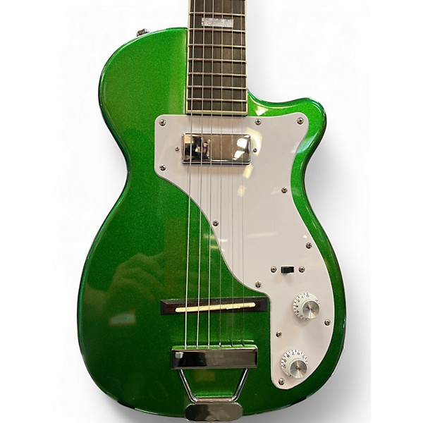 Used Airline H44 Metallic Green Solid Body Electric Guitar