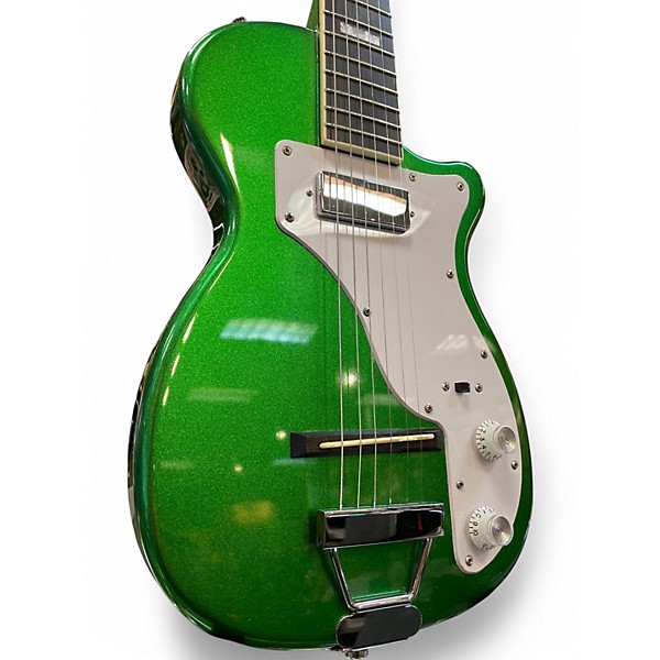 Used Airline H44 Metallic Green Solid Body Electric Guitar