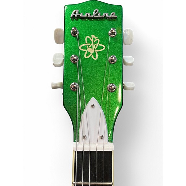 Used Airline H44 Metallic Green Solid Body Electric Guitar