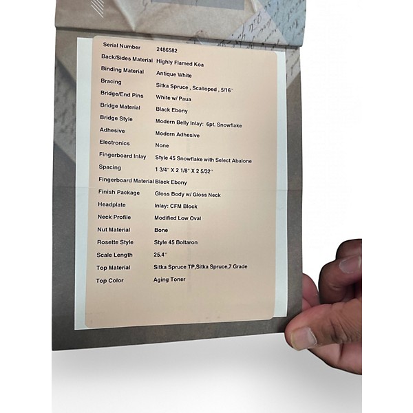 Used 2021 Martin D42 Custom Shop Koa Natural Acoustic Guitar