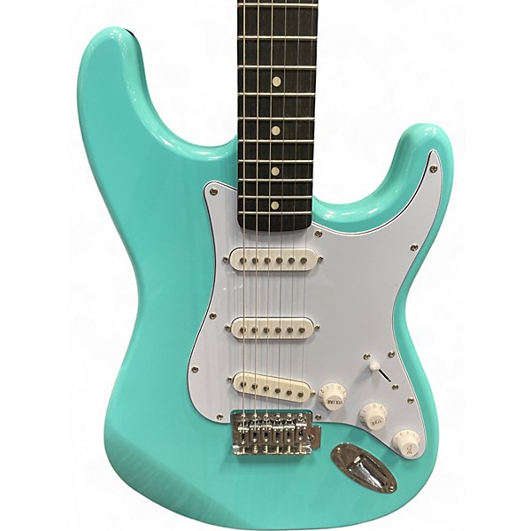 Used Oscar Schmidt OS Turquoise Solid Body Electric Guitar
