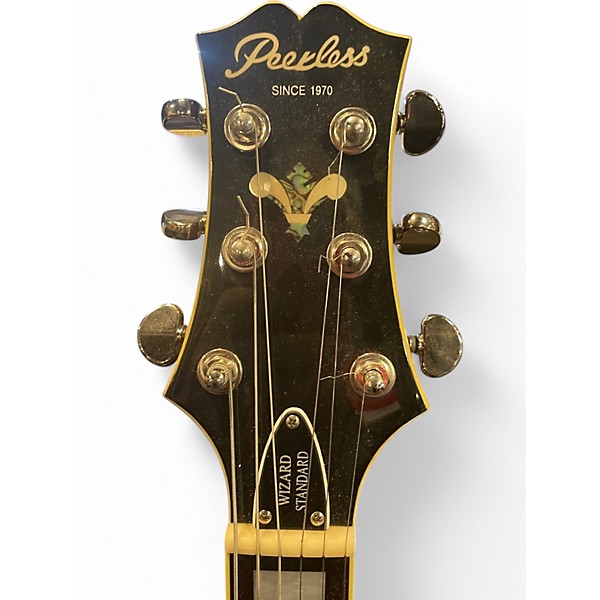 Used PEERLESS WIZARD STANDARD FLAME TOBACCO BURST Hollow Body Electric Guitar