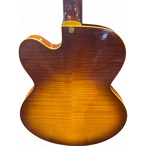 Used PEERLESS WIZARD STANDARD FLAME TOBACCO BURST Hollow Body Electric Guitar