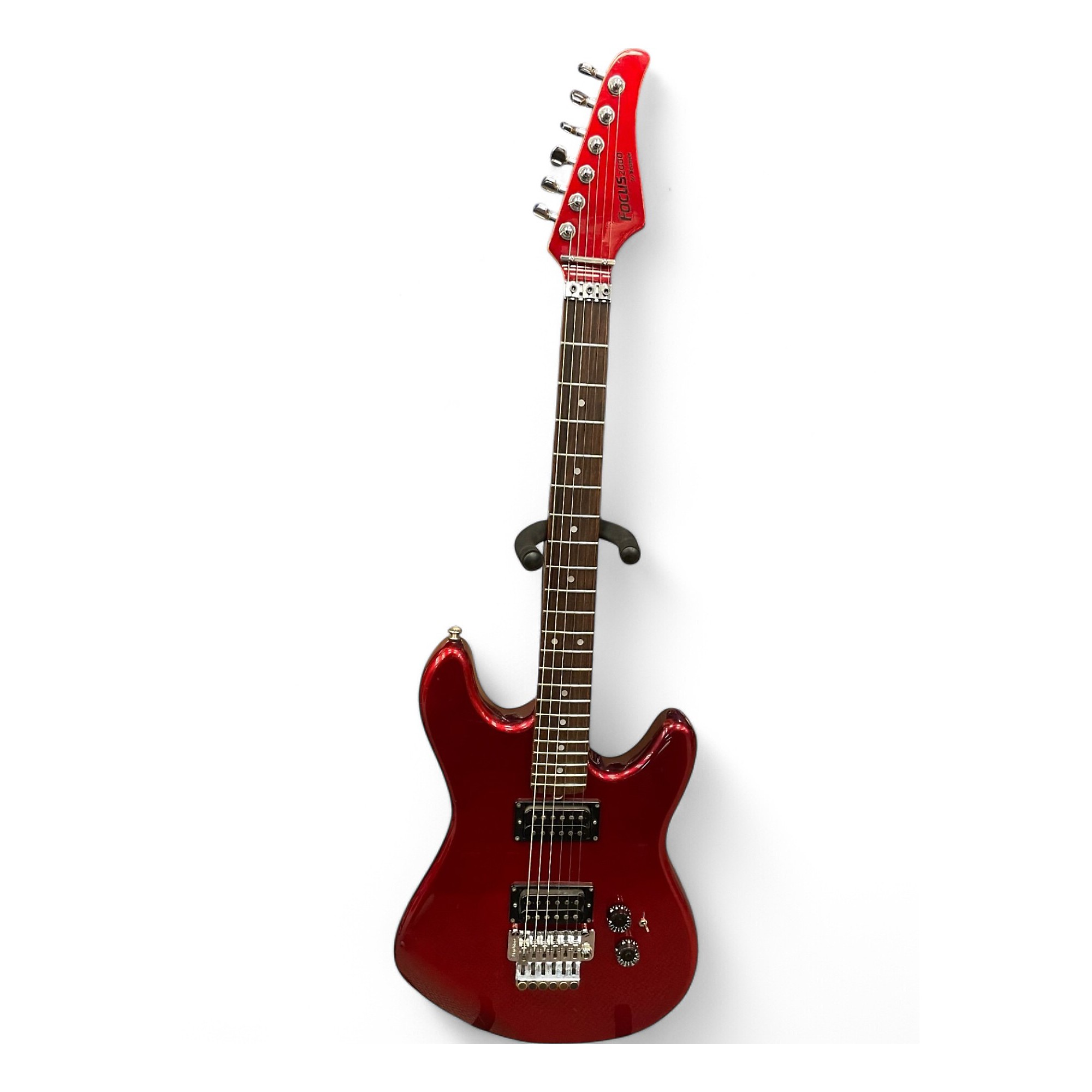 Used 1980s Kramer focus 2000 Chrome Red Metallic Solid Body