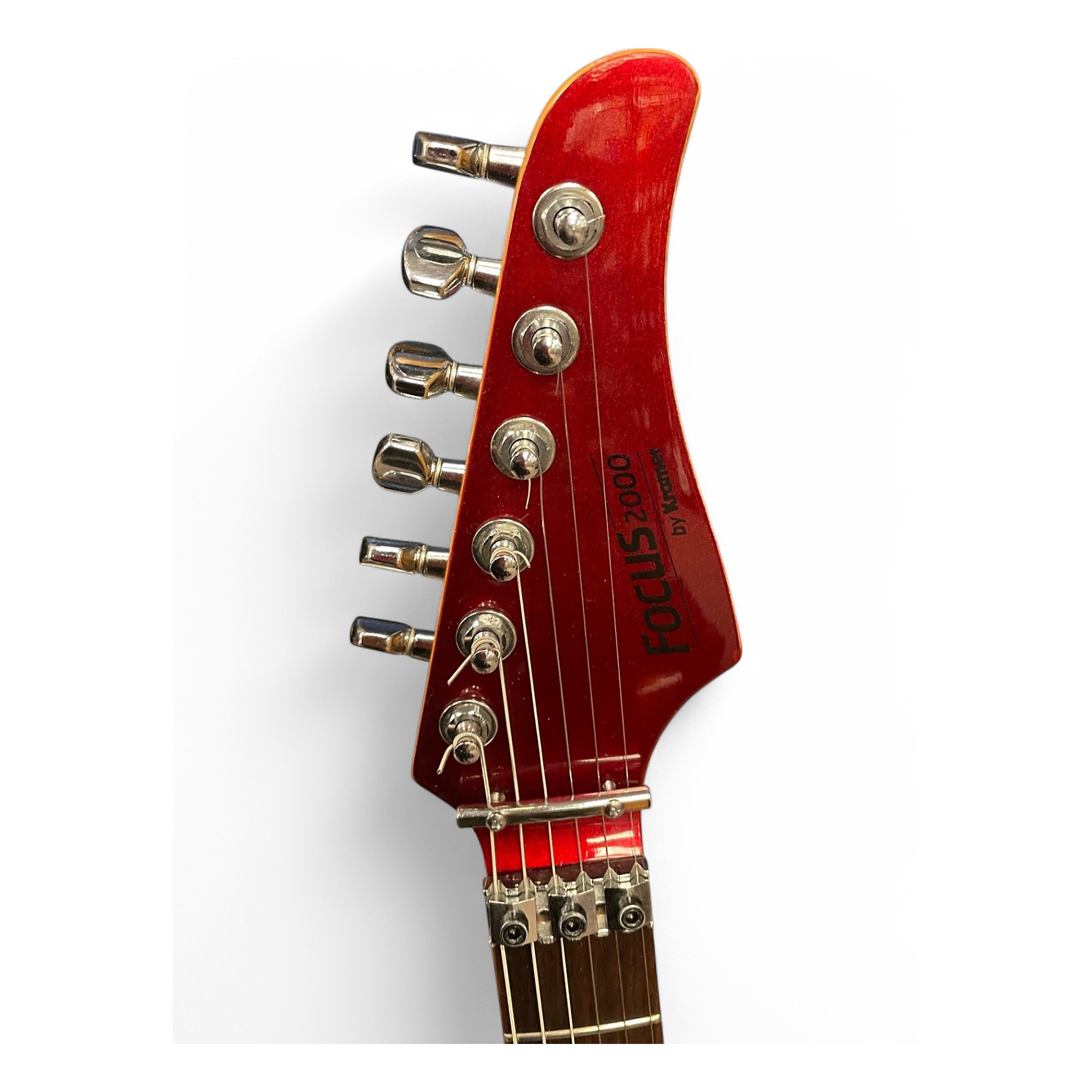 Used 1980s Kramer focus 2000 Chrome Red Metallic Solid Body