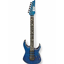 Used Ibanez RG8570 J Custom Royal blue Sapphire Solid Body Electric Guitar