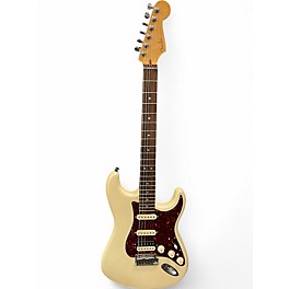 Used 2015 Fender American Deluxe Stratocaster Plus Vintage White Solid Body Electric Guitar