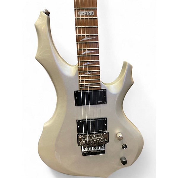 Used ESP LTD F250 SILVER Solid Body Electric Guitar