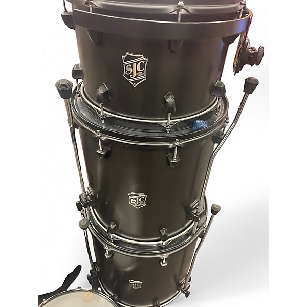 Used 2021 SJC Drums 5 Piece CUSTOM DRUMS MATTE BLACK Drum Kit