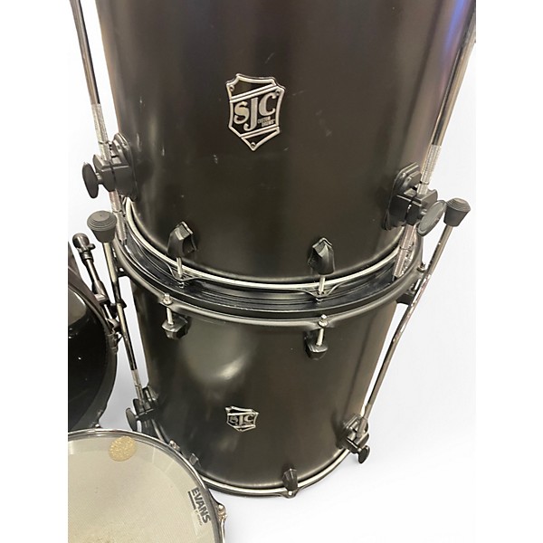 Used 2021 SJC Drums 5 Piece CUSTOM DRUMS MATTE BLACK Drum Kit