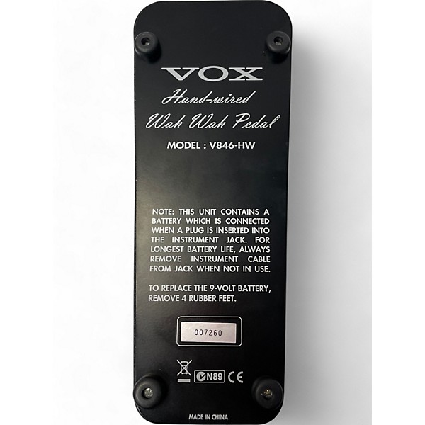 Used VOX V846HW Hand Wired Wah Effect Pedal